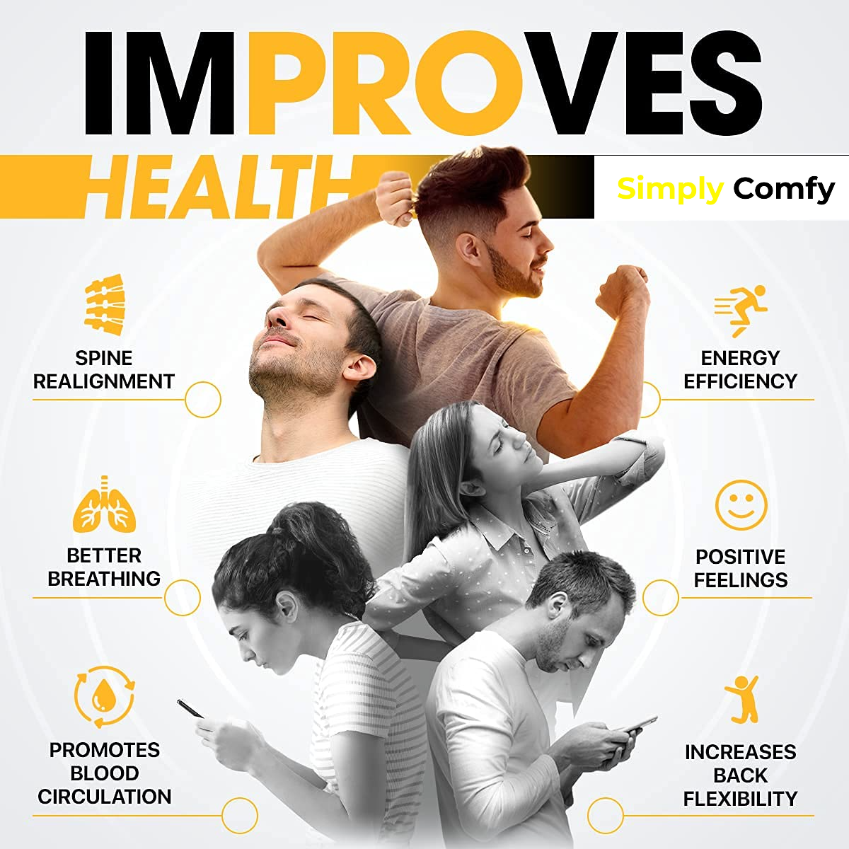 Posture Corrector For Men & Women Upper Back Support Brace / Belt_1